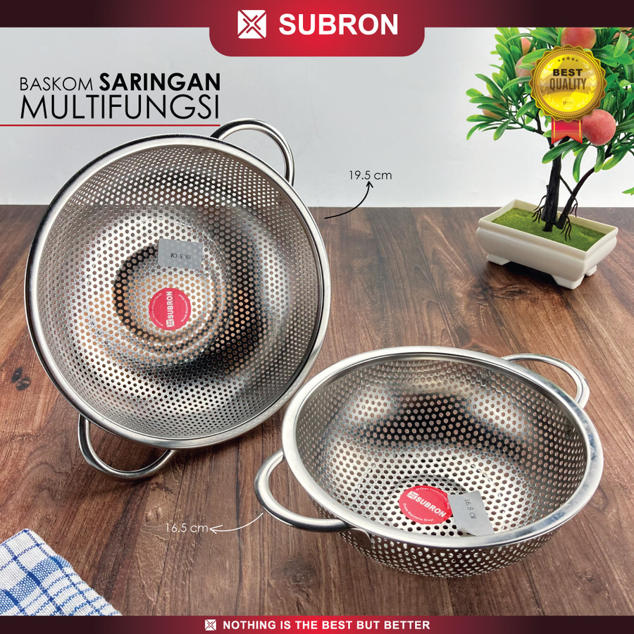 Baskom Lubang / Saringan Multifungsi 16.5cm 19.5cm - SUBRON