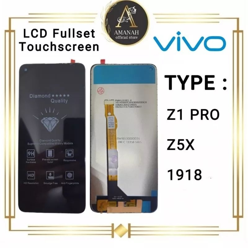 LCD TOUCHSCREEN VIVO Z1 PRO / Z5X / 1918 Fullset Diamond Original Super 100% Layar Hp Tanam FULL SET COMPLETE