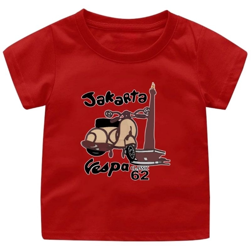 Baju kaos anak jakarta Vespa usia 1-12Tahun