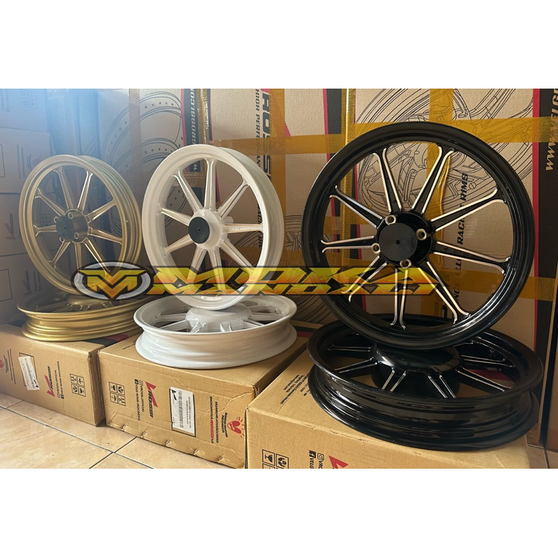 Velg Vrossi Rossi Venom Pluto Palang 9 matic honda Vario 110 Beat Scoopy ring 14x185/215 Crome two t