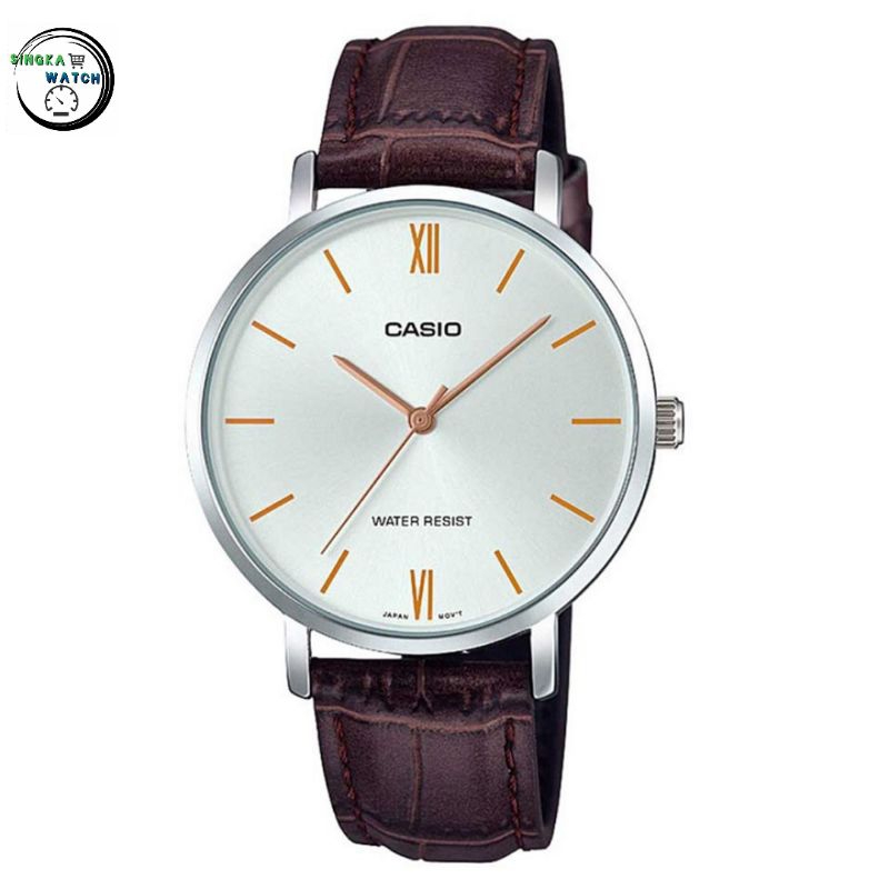 JAM TANGAN CEWEK CASIO ORIGINAL / JAM CASIO ORI SERI LTP-VT01L WARNA COKLAT
