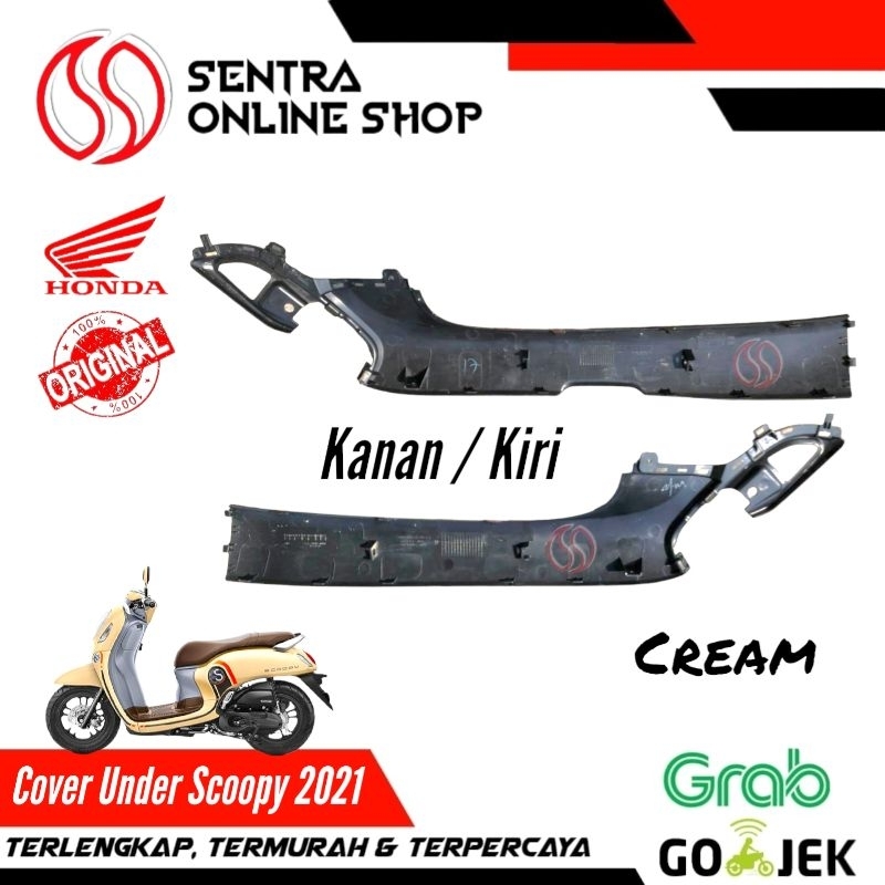 Cover under bordes bawah kanan kiri scoopy prestige 2021 cream krem original
