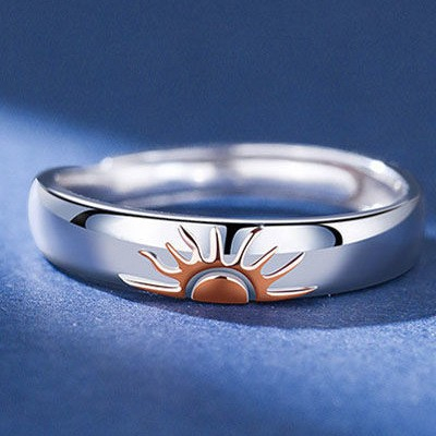 Cincin Couple Cincin Nikah Cincin Tunangan Model Sun and Moon New