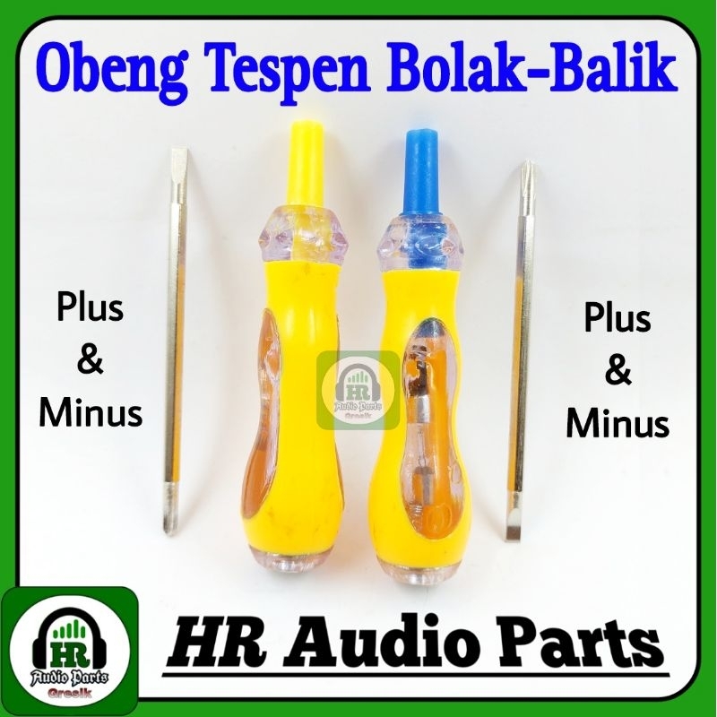 Obeng Tespen Bolak Balik Plus + dan Minus - 3 in 1 AC 220V