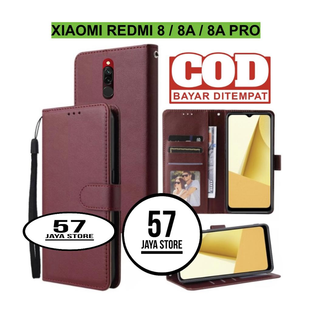 Flip Case Xiaomi redmi 8 / 8A / 8A pro Flip Dompet Casing HP Wallet Leather cover