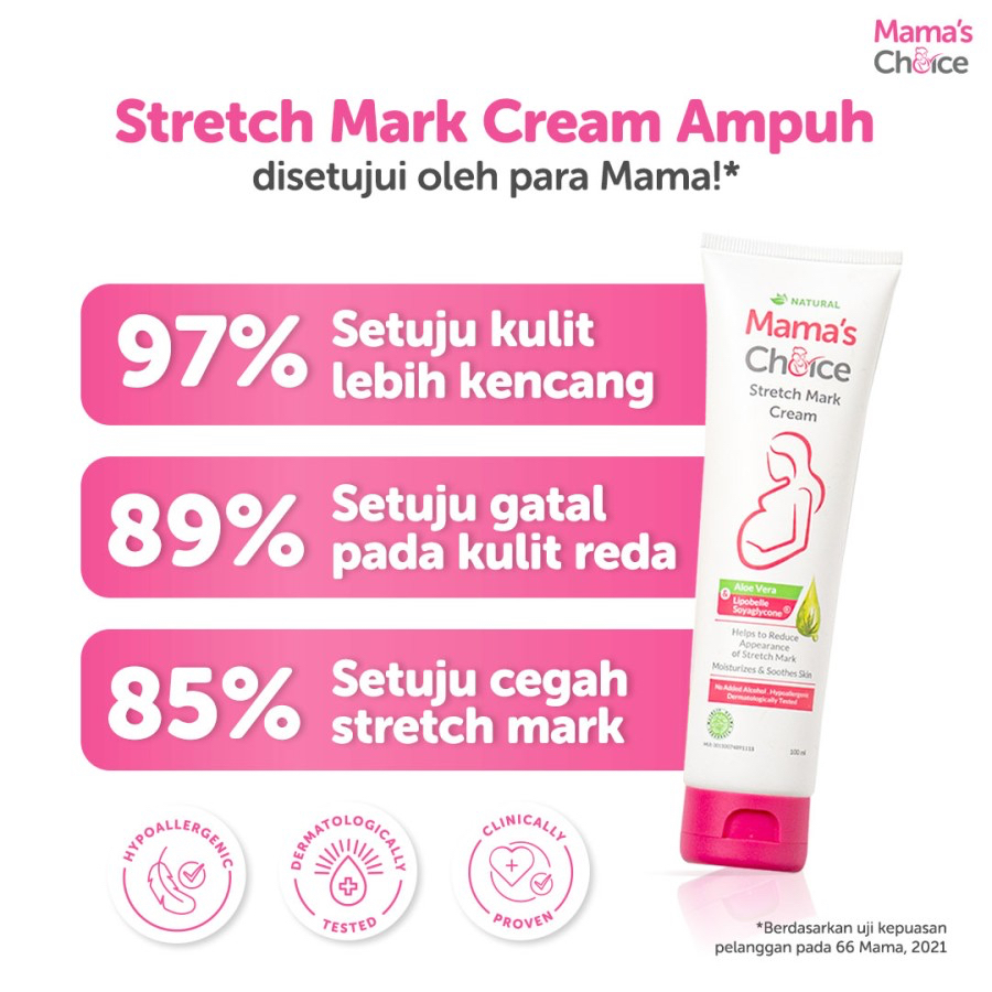 Makassar ! Stretch Mark Cream Penghilang Stretch Mark Mama's Choice BPOM 100 Ml