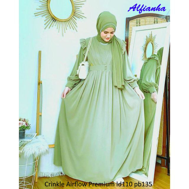 Alfianha Gamis Naomi Crinkle Airflow Premium