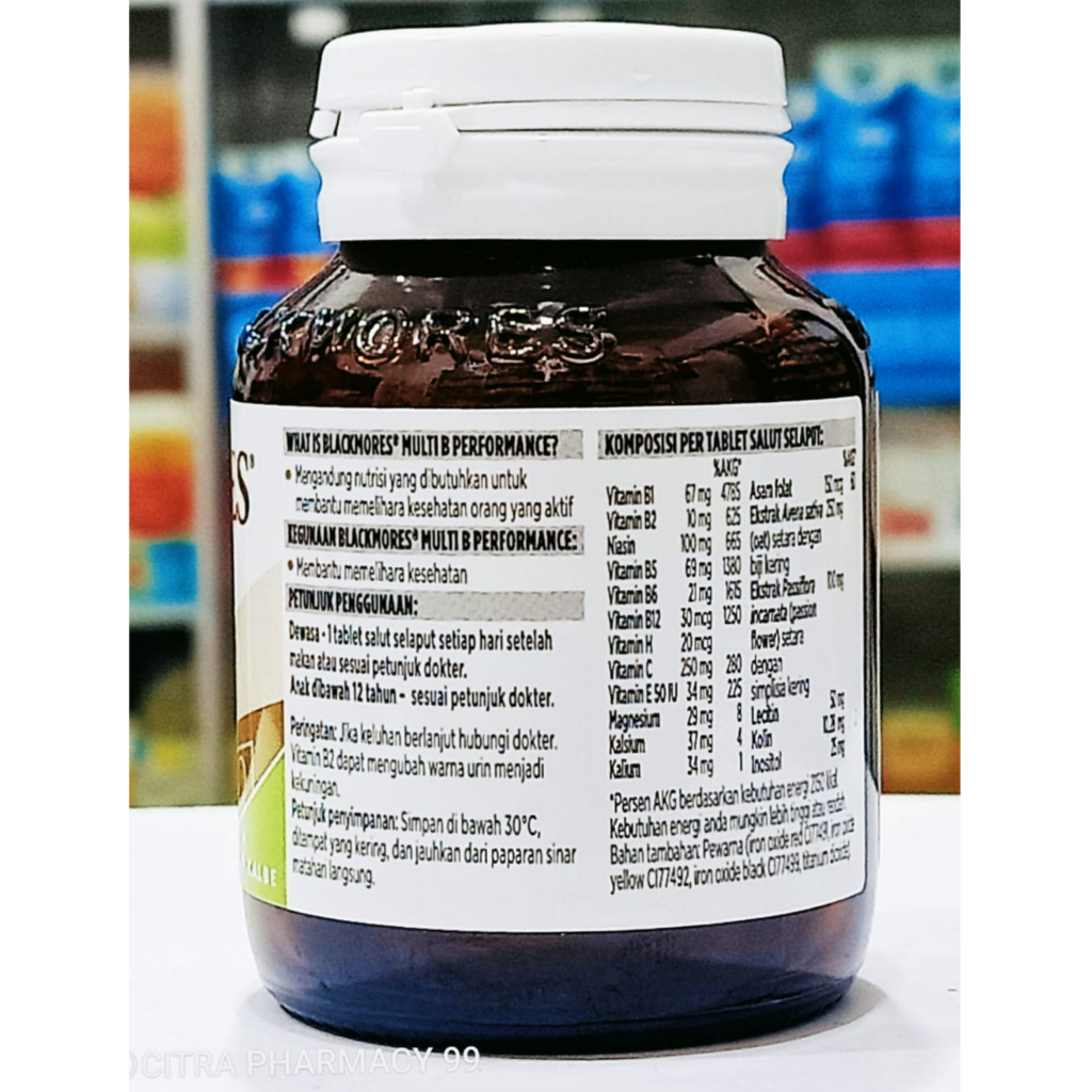 Blackmores 𝐌𝐮𝐥𝐭𝐢 𝐁 𝐏𝐞𝐫𝐟𝐨𝐫𝐦𝐚𝐧𝐜𝐞 Isi 30 Tablet - Vitamin B Kompleks