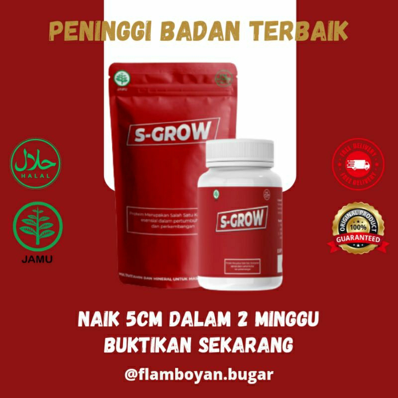 s grow peninggi badan original 100% susu penambah tinggi badan dewasa pertumbuhan tulang