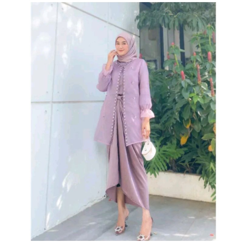 outer tunik organza premium / outer kondangan