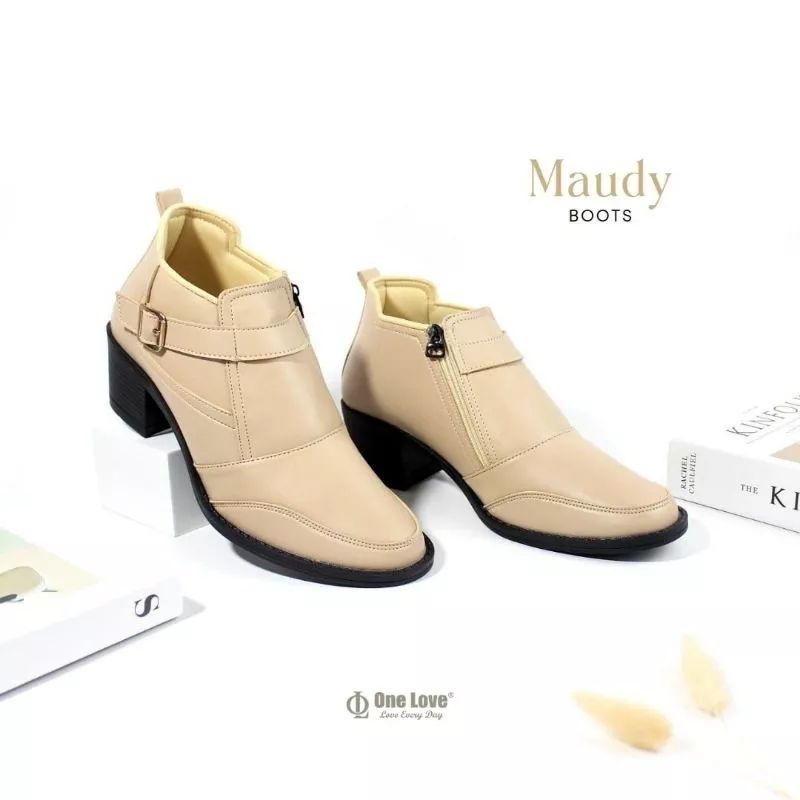 Sepatu Boots Wanita Onelove Tinggi 5cm Sepatu Angkle Boots Wanita