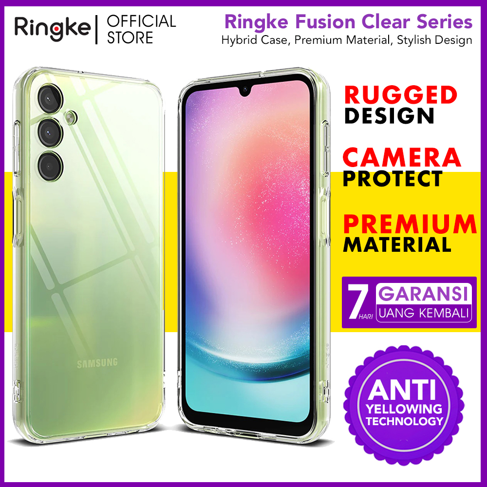 Ringke Fusion Case Samsung Galaxy A24 LTE - ANTI CRACK Clear Soft Casing