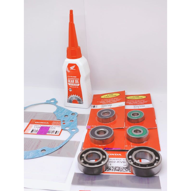 bearing Laher set Rasio Gardan 6pc+paking gardan+oli gardan Honda Vario fi old Vario 125 esp
