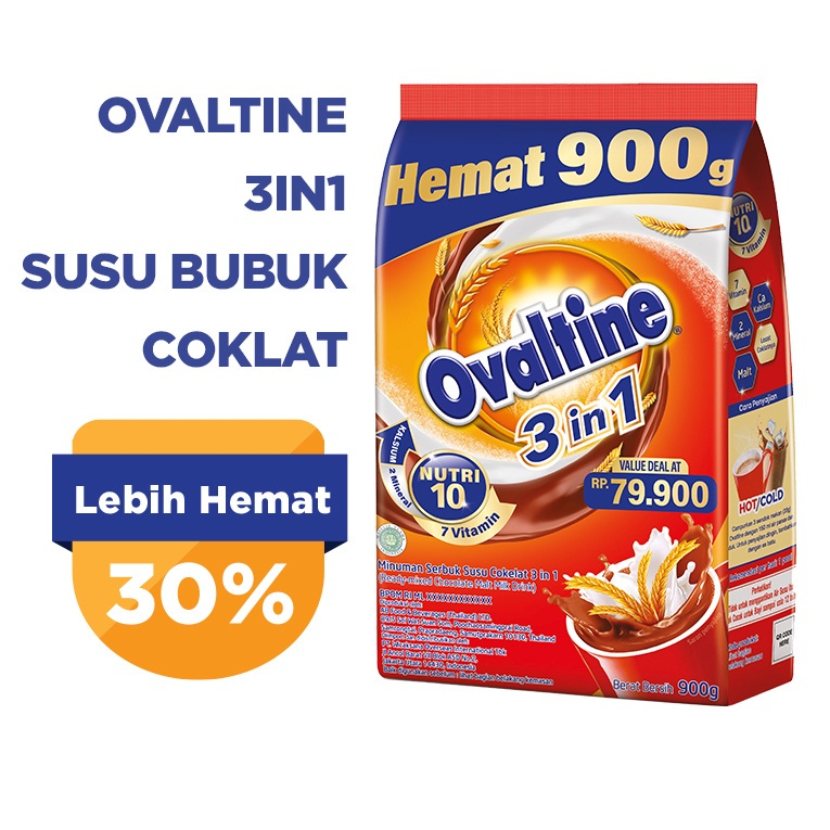 

Bravo Supermarket Tulungagung - Ovaltine 3in1 Susu Bubuk Coklat 900g