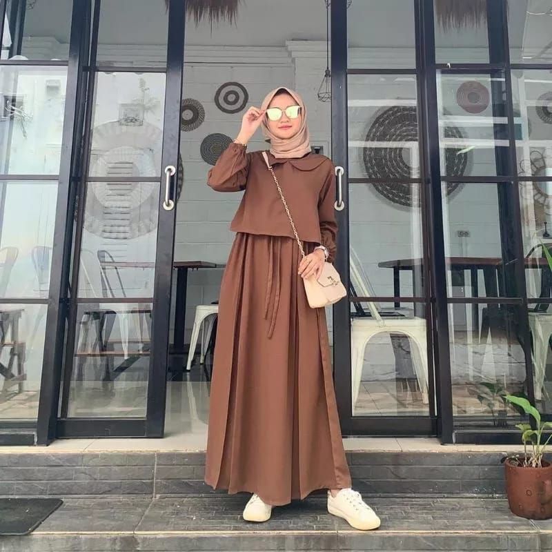 [BISA COD] TERMURAH Gamis AMEENA & VANIA dress maxy cringkle terbaru terpopuler terlaris 2022 [Best 