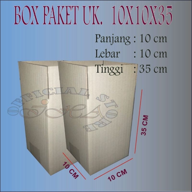 

Box Packing UK. 10x10x35 cm kardus online murah carton packaging