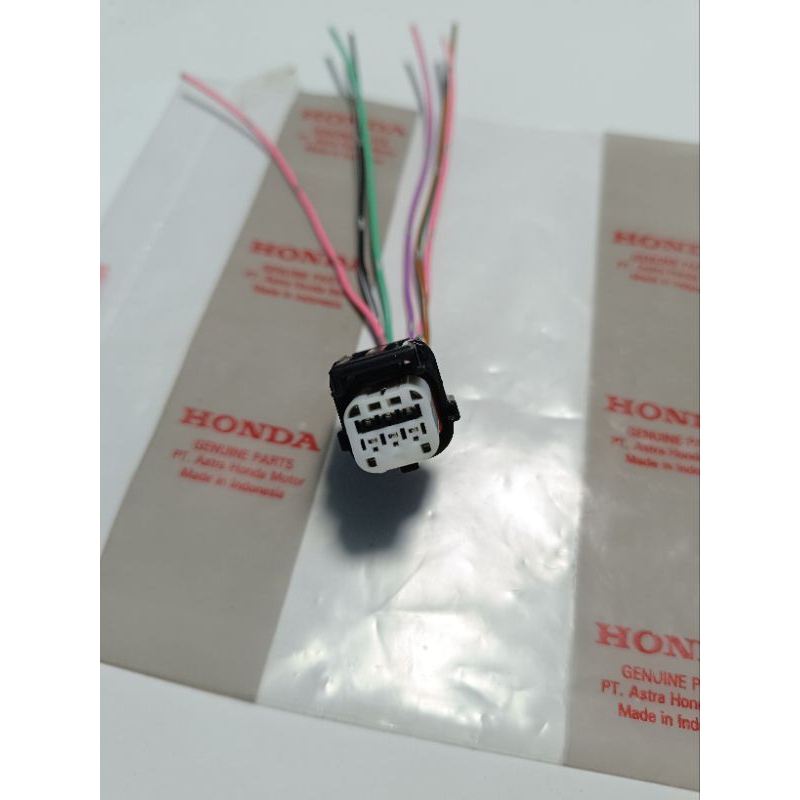 Soket Socket Kabel Soket Lampu Depan Honda Beat New LED 2020 Scoopy 2021 Genio ADV Beat Deluxe Pin 6