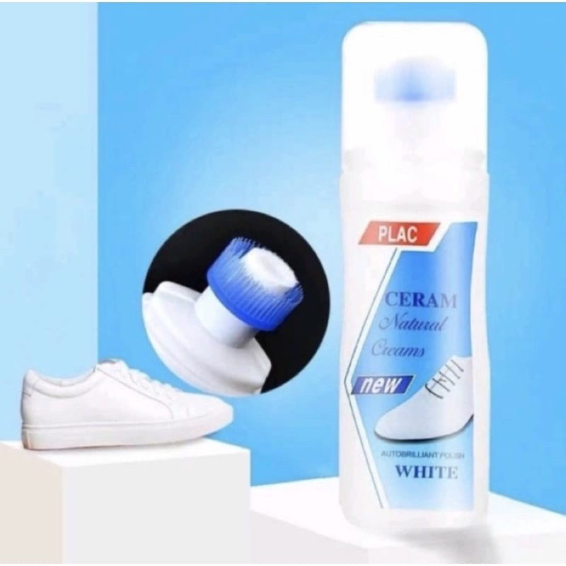 bgskinbukittinggi- Cairan Pembersih dan Pemutih Sepatu Putih / Shoe Cleaner / Polish Semir Krim Ajaib Penghilang Noda Sneakers Shoes Remover