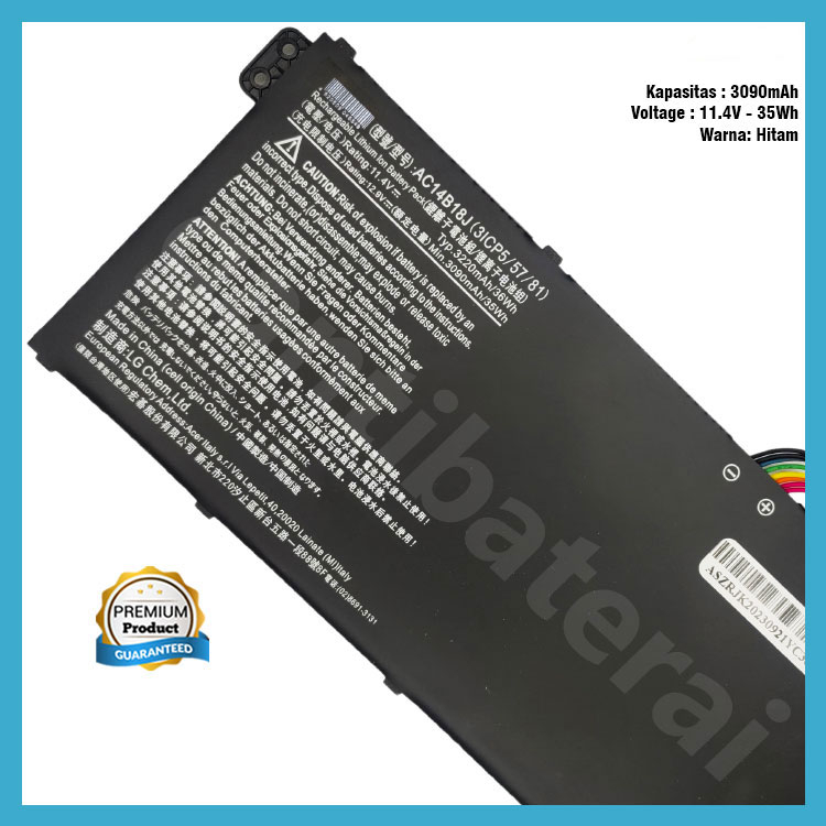 Baterai Acer Aspire 3 A315-41 AC14B18J Original