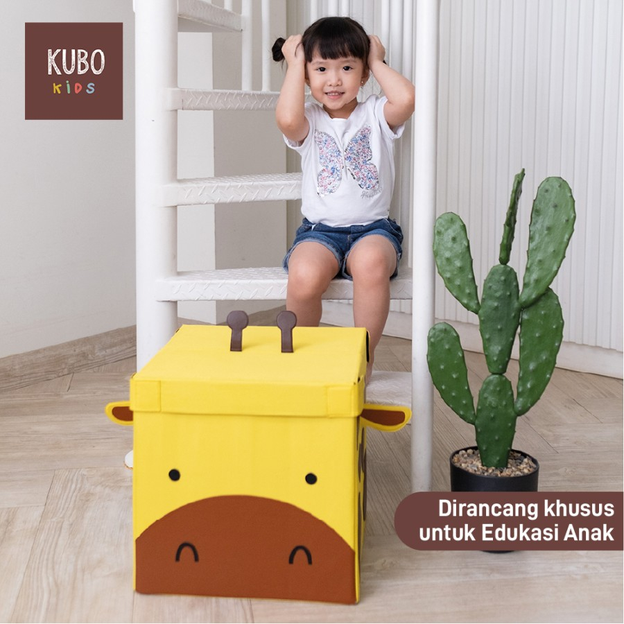 KUBO JUNGLE KIRIN GIRAFFE 35 X 35 X 35 CM Kotak Penyimpanan