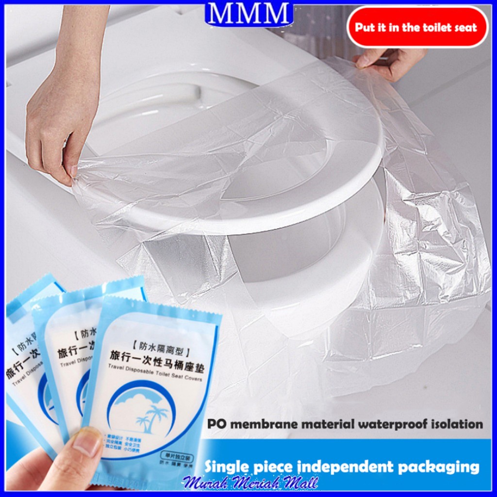 MMM Toilet Seat Cover Alas Duduk Closet Disposable Plastik Tatakan Dudukan WC Kloset Praktis Untuk Travelling