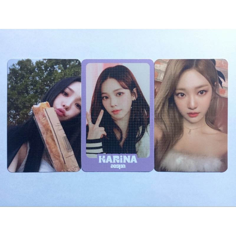 [BUNDLE] OFFICIAL AESPA PHOTOCARD KARINA LUCKY CARD BAGUETTE TC TCMI NING NING PINK CHRISTMAS MURAH 