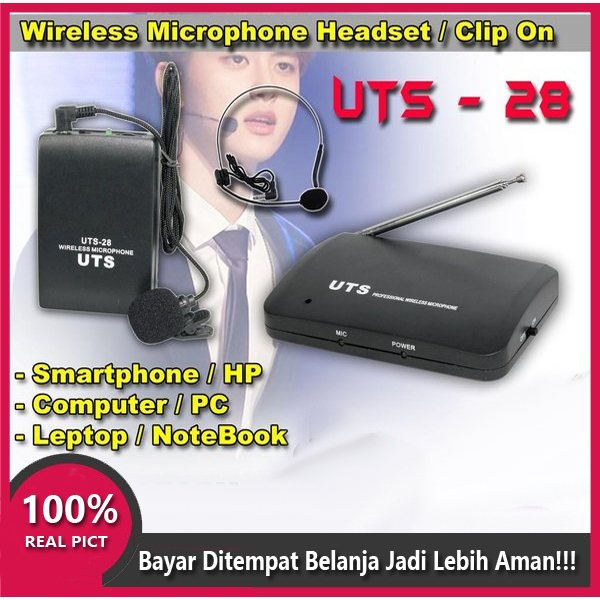 Mic wireless Sony Clip On + Bando UTS 28