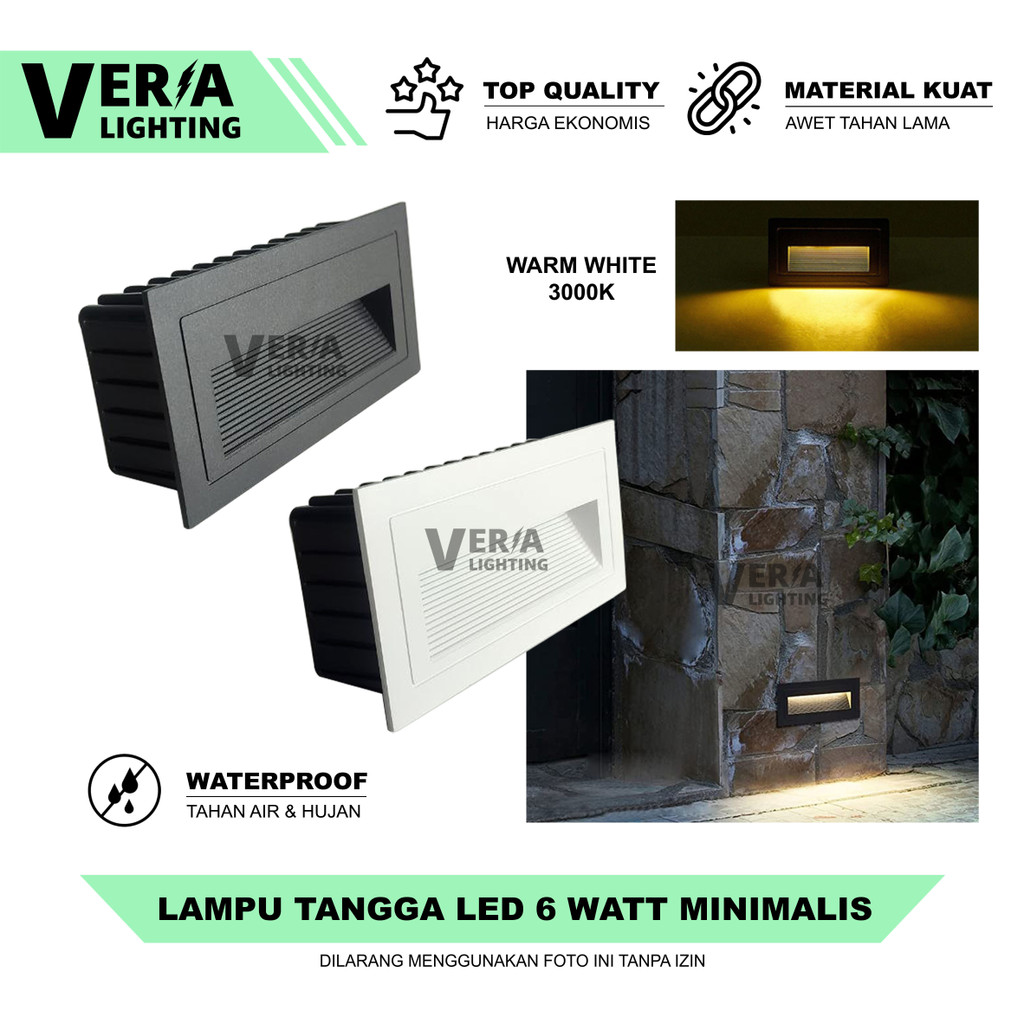 Lampu Anak Tangga LED 6W Tanam Minimalis 6W