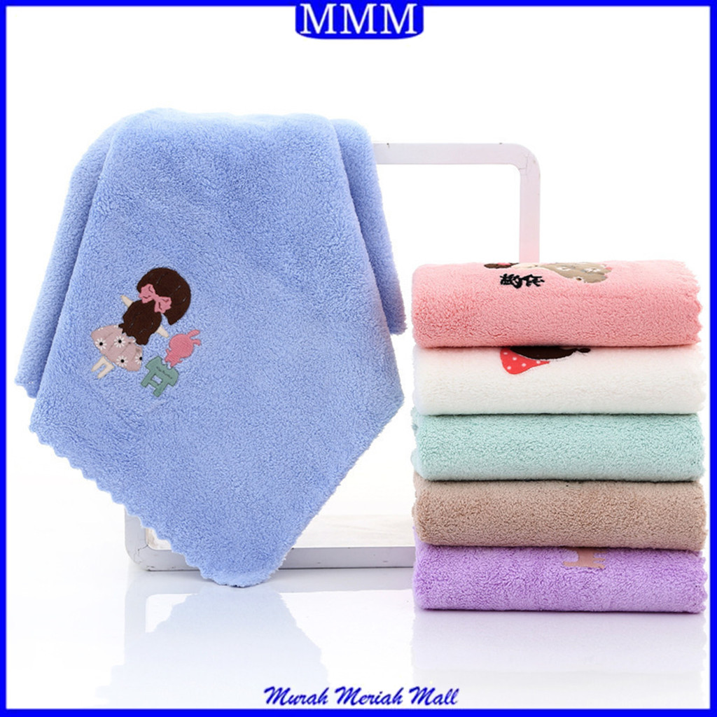 MMM Handuk Muka Motif Ukuran 25x25cm Sapu Tangan Bulu Halus dan Cepat Kering Serbaguna Quick Drying Face Towel Mini Microfiber Super Lembut Import Murah