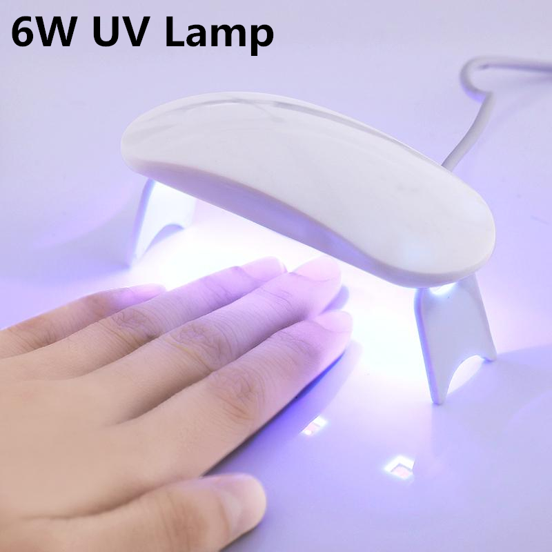 Pengering Kutek Kuku UV LED Lamp Nail Dryer Polish Art USB 6W - SUNM6 - White