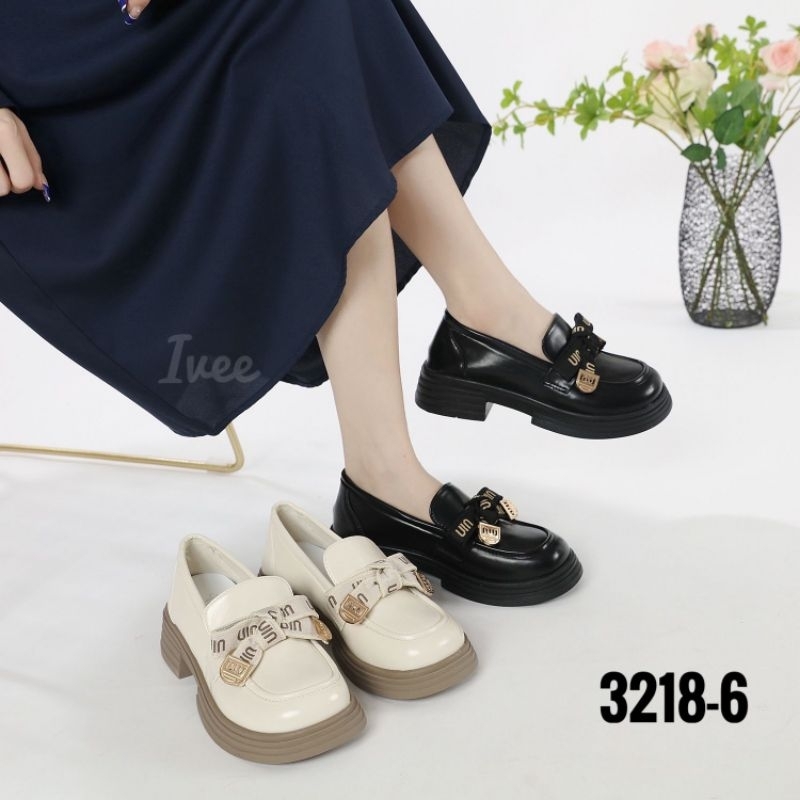 CHUNKY LOAFERS IVEE SHOES KOREA LOVER NIU #3218-6