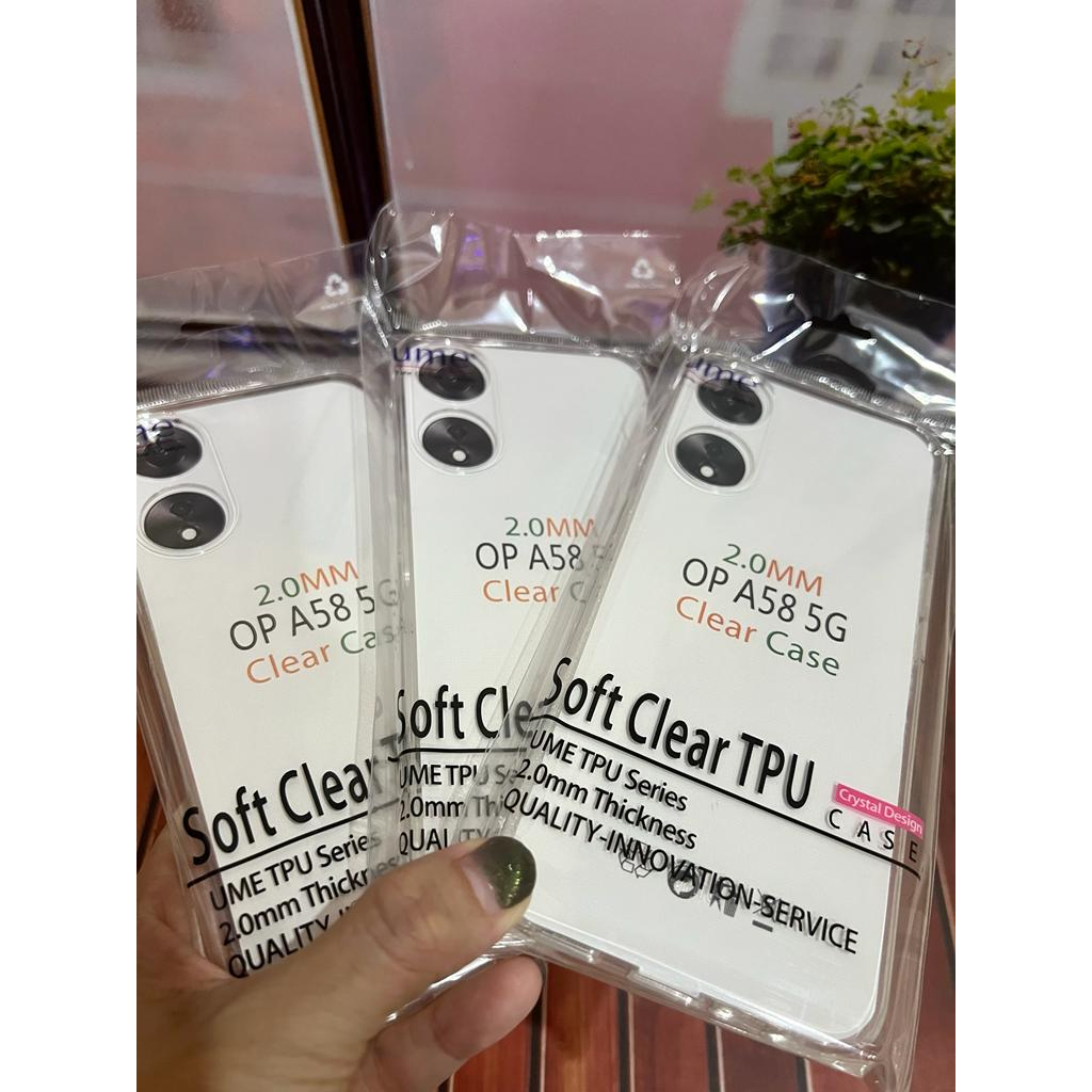 CASE CLEAR OPPO A58 5G SOFTCASE TRANSPARAN PELINDUNG CAMERA BENING