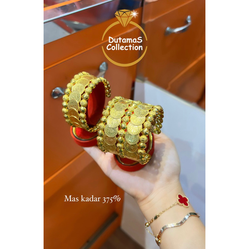 PROMO Gelang Bagong Koin Berat 14-20gram an Emas Asli Kadar 375% (8K)