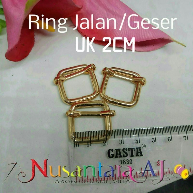 Ring Kotak Geser / Ring Jalan 2cm /2.5cm per pcs