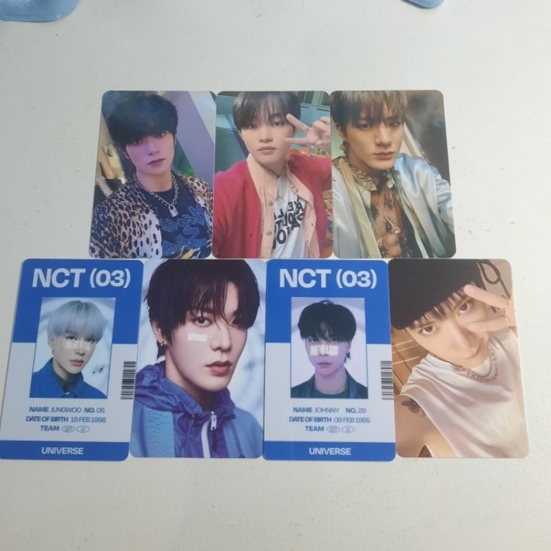 PC JEWEL UNIVERSE DAN ID CARD jaehyun chenle jeno abs jungwoo yuta johnny selca ten