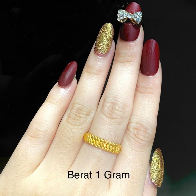 Cincin Emas Muda Rantai Dewasa 2 Gram
