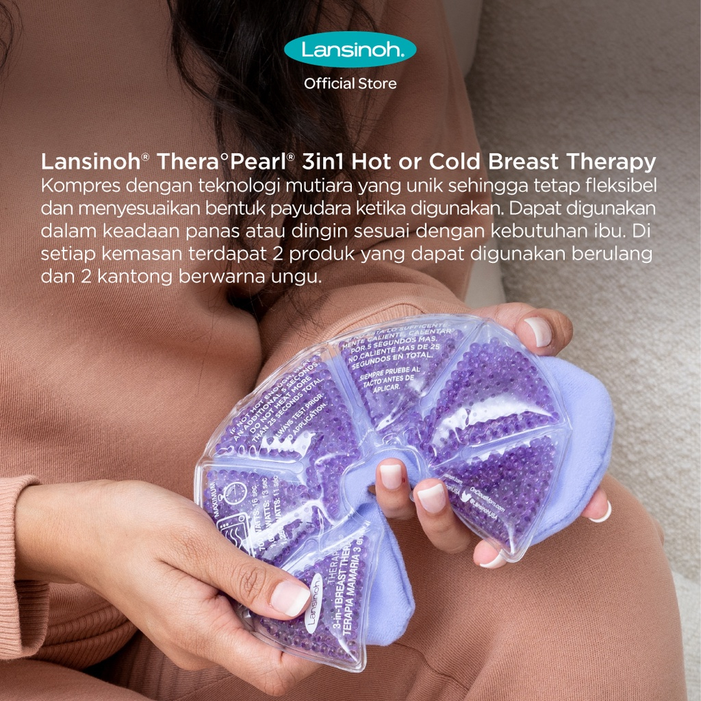 Lansinoh Thera Pearl 3in1 Hot Or Cold Breast Therapy Kompres Payudara Bengkak Isi 2Pcs