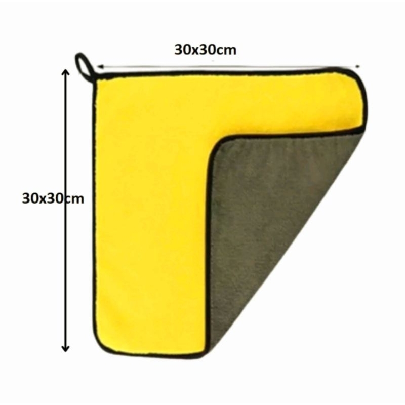 kain lap microfiber serbaguna 25x25 / 30x30 / 30x40 / Kain Lap Multifungsi Motor Mobil 2 sisi