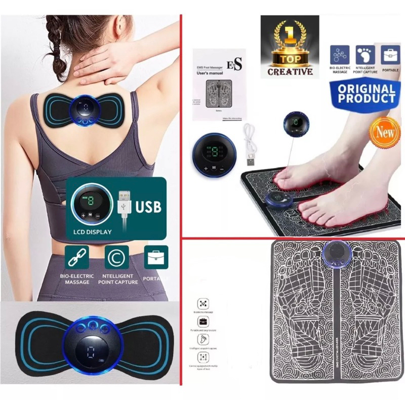 Alat Pijat Elektrik Foot Massager EMS Multi Fungsi USB Charge foot pad