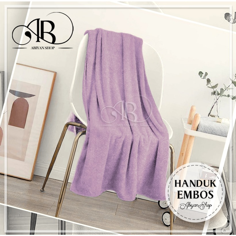 Handuk Embos Polos (COD)- Handuk Besar - Handuk Mandi Murah - Handuk Dewasa - Handuk Microfaiber