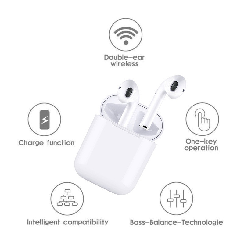 i9s Tws / Headset Bluetooth Earphone i9S Bluetooth BT i9 S Mini Wireless Stereo Audio Music Box Original import premium quality i 9s PROMO SEN