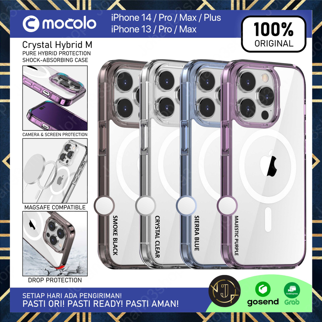 Case iPhone 14/13 Pro Max Plus MOCOLO Crystal Hybrid Clear MagSafe Casing