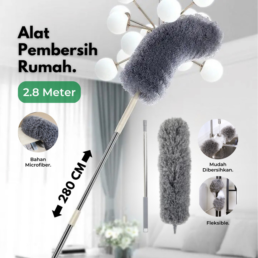 Kemoceng Kemucing Kamoceng Microfiber Mikrofiber Panjang Bisa Ditekuk