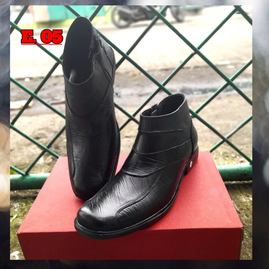 ((BONUS SEPATU VANS)) Sepatu pantofel kulit sapi asli E05