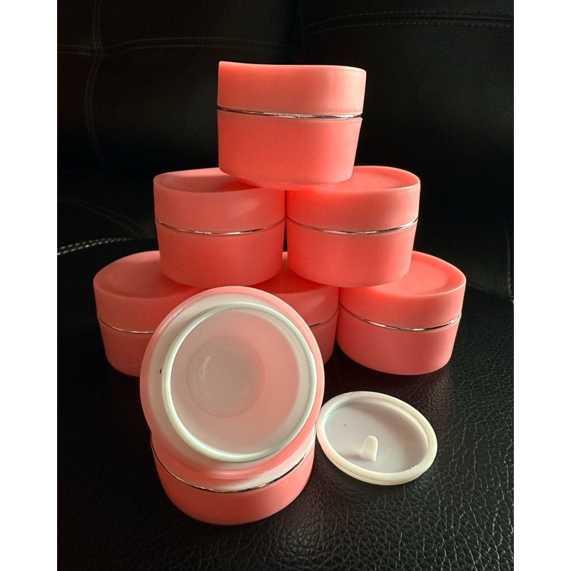 wadah jar pot  cream pp bunga 15 gr pink full import