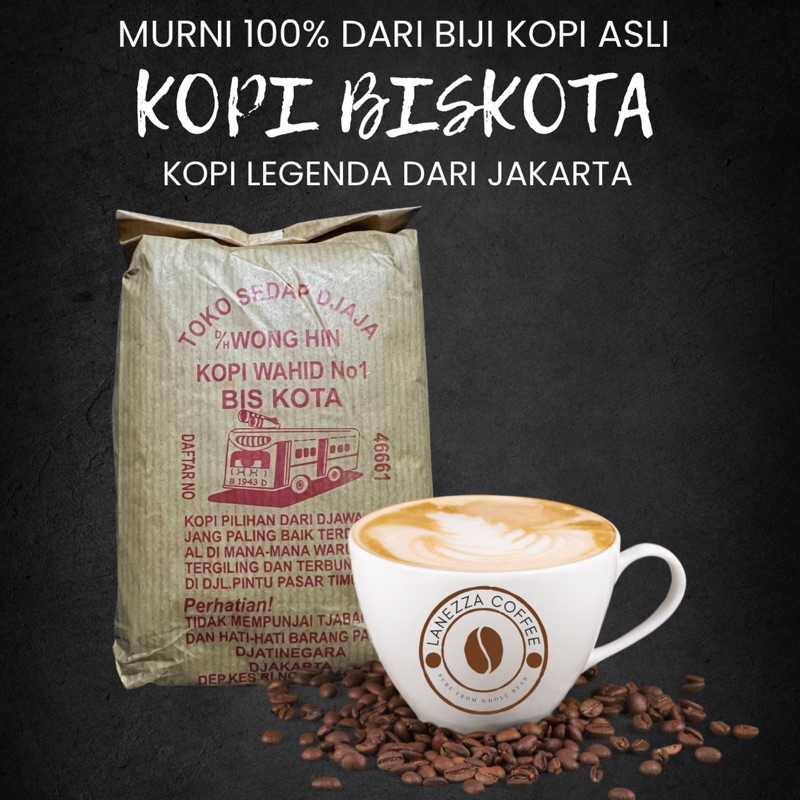 

Kopi BISKOTA (Asli Jakarta) 100% dari biji kopi murni Tanpa Campuran