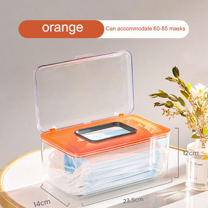 [OBRAL RIJEK] Kotak Tisu Tempat Masker Organizer Box with Lid and Spring Holder - TB23