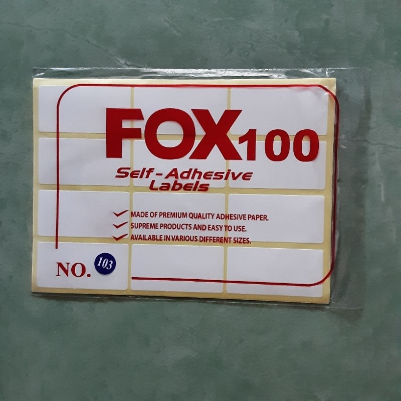 

Label Harga Fox