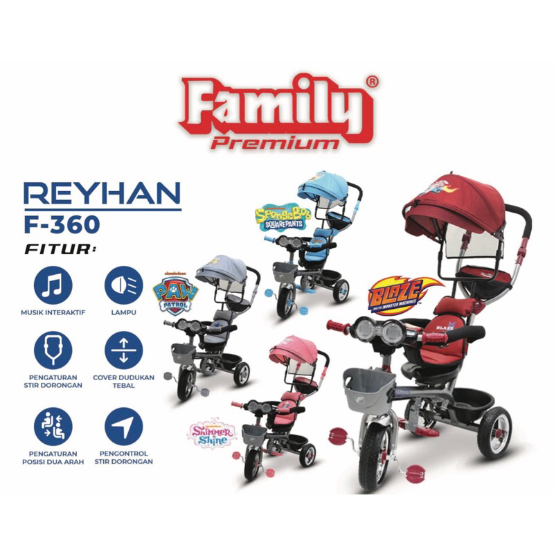 Sepeda Roda Tiga Family 360H Reyhan Balita