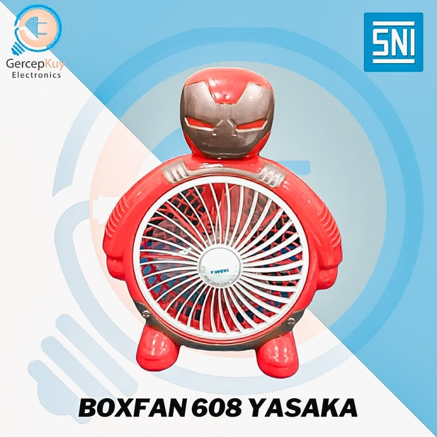 Boxfan Karakter IronMan 608 / Kipas Angin Meja IronMan 608 YASAKA